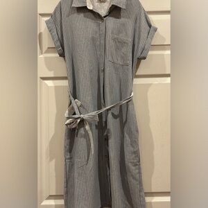 Hem & Thread Floral Patterned Shirt dress